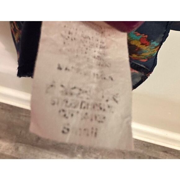 Lulu's Honey Punch That's a Wrap Dress Womens Small Blue Gold Print Tulip Skirt - Picture 4 of 11